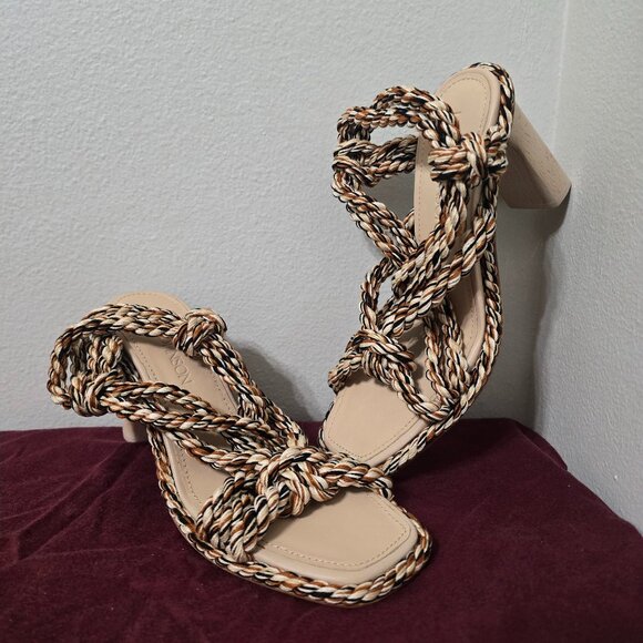 Ulla Johnson Uma Twisted Rope High Heel - Tierra Size US Womens 6 - Picture 1 of 5